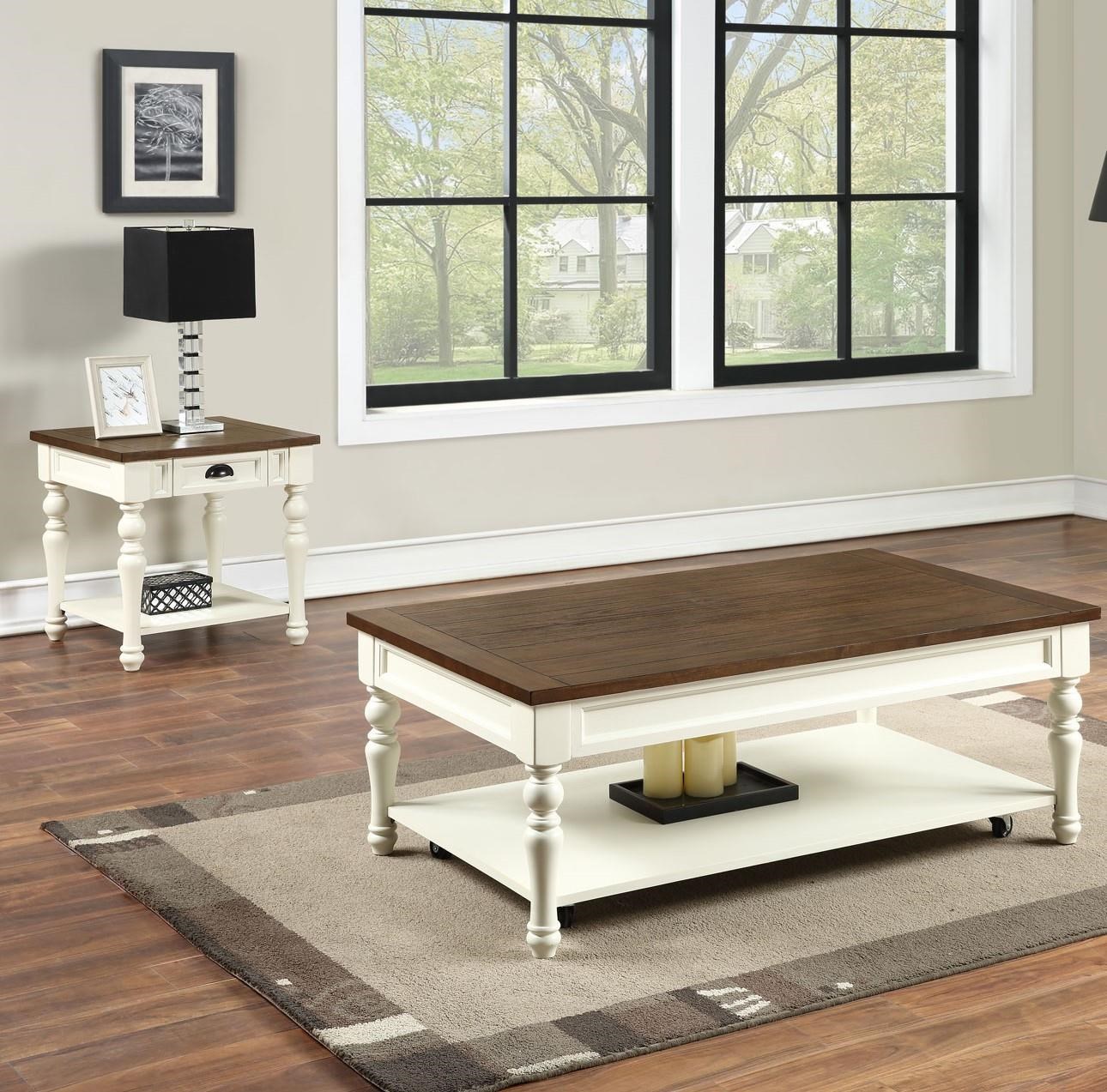 Silver coffee and top end table set